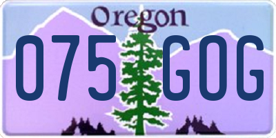 OR license plate 075GOG