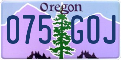 OR license plate 075GOJ