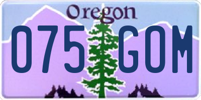 OR license plate 075GOM