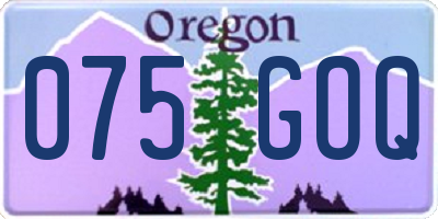 OR license plate 075GOQ