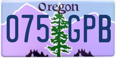 OR license plate 075GPB