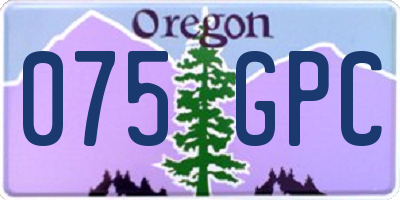 OR license plate 075GPC