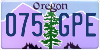 OR license plate 075GPE