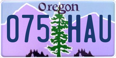 OR license plate 075HAU