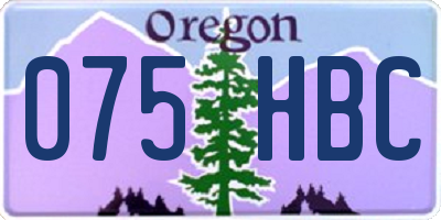 OR license plate 075HBC