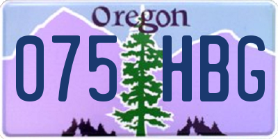 OR license plate 075HBG