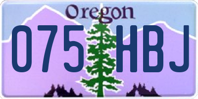 OR license plate 075HBJ