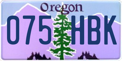 OR license plate 075HBK