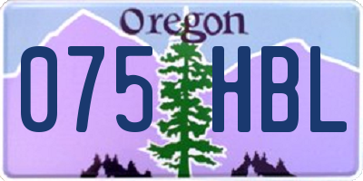 OR license plate 075HBL