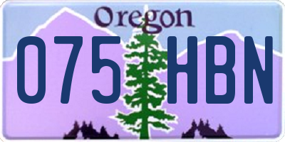 OR license plate 075HBN