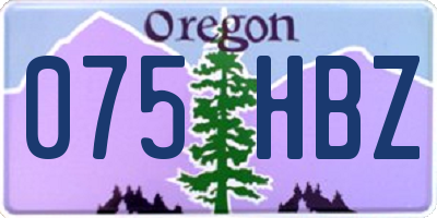 OR license plate 075HBZ