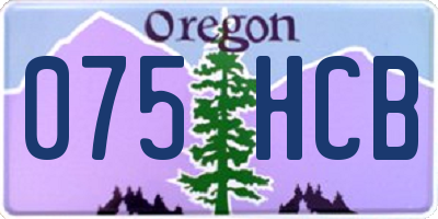 OR license plate 075HCB