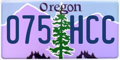 OR license plate 075HCC