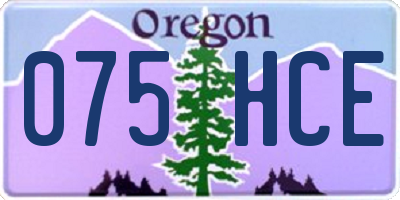 OR license plate 075HCE