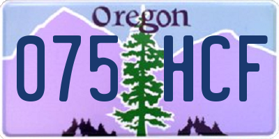OR license plate 075HCF