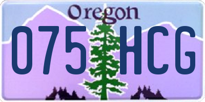 OR license plate 075HCG