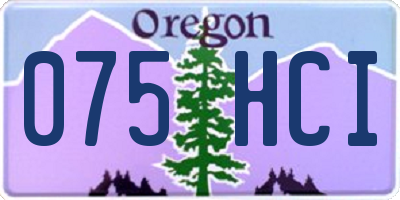 OR license plate 075HCI