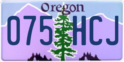 OR license plate 075HCJ