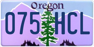 OR license plate 075HCL