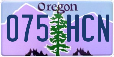 OR license plate 075HCN
