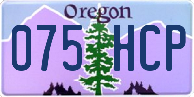 OR license plate 075HCP