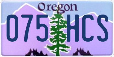 OR license plate 075HCS