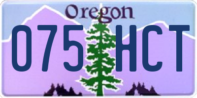 OR license plate 075HCT