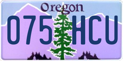 OR license plate 075HCU
