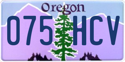 OR license plate 075HCV