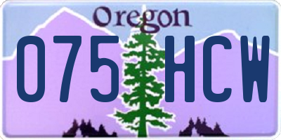 OR license plate 075HCW