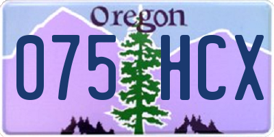 OR license plate 075HCX