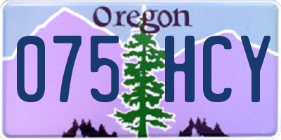 OR license plate 075HCY