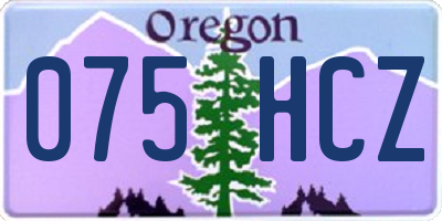 OR license plate 075HCZ