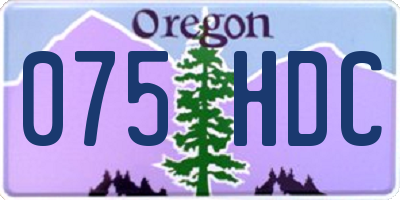 OR license plate 075HDC
