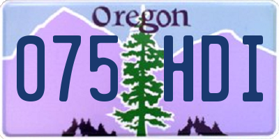 OR license plate 075HDI