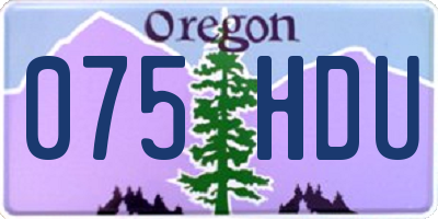 OR license plate 075HDU