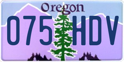 OR license plate 075HDV