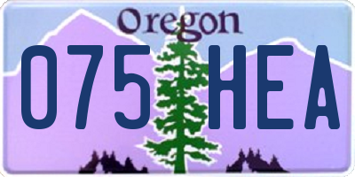 OR license plate 075HEA