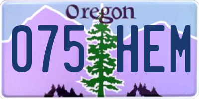 OR license plate 075HEM