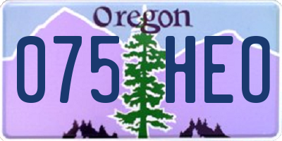 OR license plate 075HEO