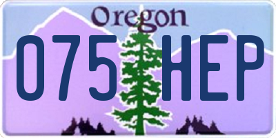 OR license plate 075HEP