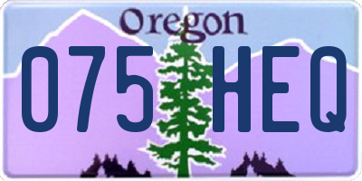 OR license plate 075HEQ