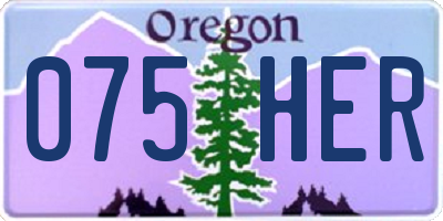OR license plate 075HER