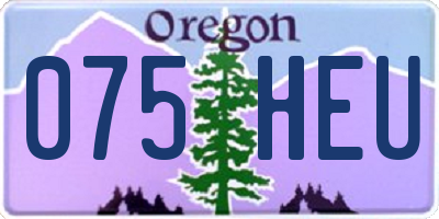 OR license plate 075HEU