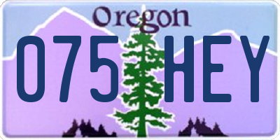 OR license plate 075HEY