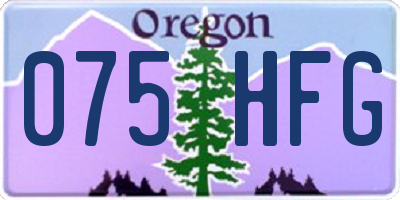 OR license plate 075HFG