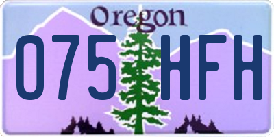 OR license plate 075HFH