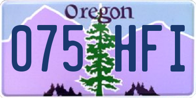 OR license plate 075HFI