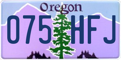 OR license plate 075HFJ