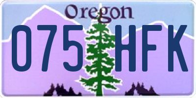 OR license plate 075HFK